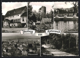 AK Jesberg Am Kellerwald, Gasthaus, Burgruine, Schwimmbad  - Autres & Non Classés