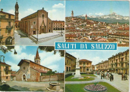 SALUTI DA SALUZZO VEDUTINE ANNO 1965 VIAGGIATA - Cuneo