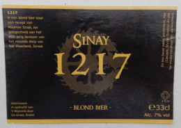 Bier Etiket (8q1), étiquette De Bière, Beer Label, Sinay 1217 Oud Brouwerij De Graal - Bière