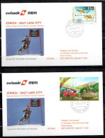 2002 Zurich (Vaduz) + (UNG)  - Salt Lake City   Swissair First Flight, Erstflug, Premier Vol ( 2 Covers ) - Altri (Aria)