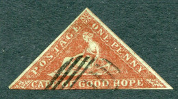 1853 Cape Of Good Hope 1d Brown Red Used Sg 3a - Cape Of Good Hope (1853-1904)