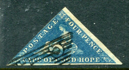 1855 Cape Of Good Hope 4d Deep Blue Used Sg 6 - Cape Of Good Hope (1853-1904)