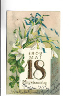 CPA FANTAISIE ALLEMAGNE, (ecriture Doree) PFINGSTSONNTAG MAI 1903!  !(voir Timbre) - Autres & Non Classés