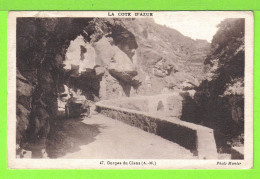 GORGES DU CIANS Avec UN VEHICULE DES ANNEES 1910 / Carte Vierge - Autres & Non Classés