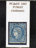 Ardennes - N°60A Obl PCduGC 1603 Fumay - 1871-1875 Ceres