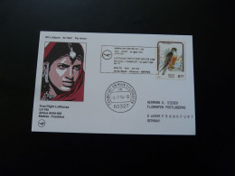 Lettre Premier Vol First Flight Cover Madras India To Frankfurt Airbus A340 Lufthansa 1994 - Lettres & Documents