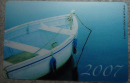 Petit Calendrier De Poche Plastifié  2007 Bateau Pharmacie Angers Maine Et Loire  Format Carte Bleue - Formato Piccolo : 2001-...