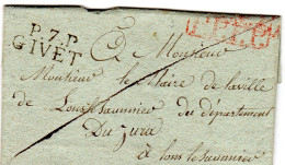 Ardennes - LAC (15/06/1816) En Port-payé Marque P7P/GIVET - 1801-1848: Précurseurs XIX