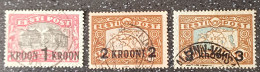 1930. Kroon Overprint. Michel No's 87-89. Used. - Estonie