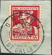 Schweiz Suisse Pro Juventute 1916: Vaudoise Zu WI6 Mi 132 Yv 153 Voll-⊙ DREIEN 21.XII.16 ST.GALLEN (Zumstein CHF 100.00) - Used Stamps