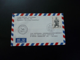 Lettre Premier Vol First Flight Cover Shanghai China To Frankfurt Boeing 747 Lufthansa 1994 - Covers & Documents