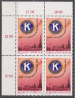 1983 , Mi 1744 ** (3) - 4er Block Postfrisch -  Welt- Und Europakongreß Von Kiwanis International , Wien - Ungebraucht