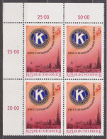 1983 , Mi 1744 ** (4) - 4er Block Postfrisch -  Welt- Und Europakongreß Von Kiwanis International , Wien - Ungebraucht