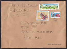 France: Cover To Netherlands, 2024, 3 Older Stamps, Garden Versailles, Telephone, Painting Art, Book Rate (minor Crease) - Brieven En Documenten