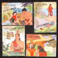 Viet Nam Vietnam MNH Specimen Stamps 2021 :Mai An Tiem Legend, Tale Of Watermelon Fruit / Bird / Costume Ms1144 - Vietnam
