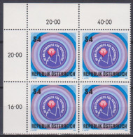 1983 , Mi 1745 ** (1) - 4er Block Postfrisch -  Weltkongreß Für Psychiatrie , Wien - Unused Stamps