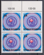 1983 , Mi 1745 ** (2) - 4er Block Postfrisch -  Weltkongreß Für Psychiatrie , Wien - Unused Stamps