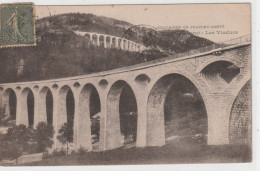 EXCURSION EN FRANCHE-COMTE . MOREZ . LES VIADUCS . CARTE AFFR SUR RECTO LE 19-8-1918 - Morez