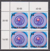 1983 , Mi 1745 ** (4) - 4er Block Postfrisch -  Weltkongreß Für Psychiatrie , Wien - Unused Stamps
