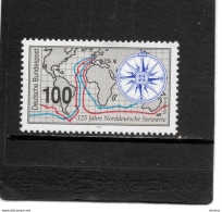 ALLEMAGNE 1993 Observatoire Maritime D'Allemagne Du Nord, Carte, Rose Des Vents Yvert 1479, Michel 1647 NEUF**MNH - Unused Stamps