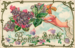 FETES - VOEUX - Bonne Année - Fleurs - Colorisé - Carte Postale Ancienne - Other & Unclassified