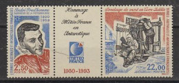 TAAF 1993 Meteo France Strip 2v + Label ** Mnh (60057) - Unused Stamps