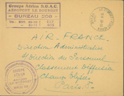 Groupe Aérien S.G.A.C Société Général Aviation Civile Commerciale Aéroport Le Bourget Bureau 206 Ministère TP Transport - 1927-1959 Covers & Documents