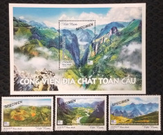 Vietnam Viet Nam MNH Specimen Stamps And Souvenir Sheet 2021 : Global Geopark / Mountain / River (Ms1151) - Viêt-Nam