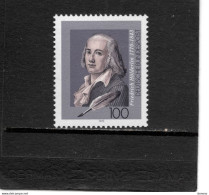 ALLEMAGNE 1993 Hölderlin Poète Yvert 1511, Michel 1681 NEUF**MNH - Neufs