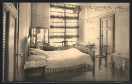 AK Ypres, Hotel Continental, Chambre à 1 Lit.  - Other & Unclassified