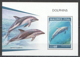 Maldives - 2018 - Dolphins - Yv Bf 1259 - Dauphins