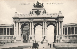 BELGIQUE - Bruxelles - Vue Sur L'arcade Du Cinquantenaire - Animé - Carte Postale Ancienne - Andere & Zonder Classificatie