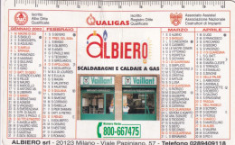 Calendarietto - Albierero - Vaillant - Milano - Anno 2004 - Tamaño Pequeño : 2001-...