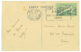 P3516 - FRANCE , 17.6.24, DURING GAMES, LE HAVRE SLOGAN CANCEL (RARE) 10 CENT, POST CARD DOMESTIC RATE. - Sommer 1924: Paris