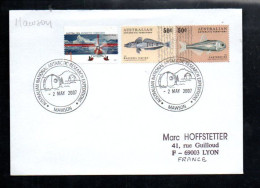 ANTARCTIQUE AUSTRALIEN LETTRE POUR LA FRANCE 2001 - Briefe U. Dokumente