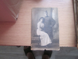 Old Cardboard Nis 1915 Soldiers  Women Couples  Spire Dimitrievic Foto - Serbie