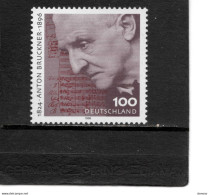 ALLEMAGNE 1996 Anton Bruckner Compositeur Yvert 1720, Michel 1888  NEUF**MNH - Unused Stamps