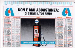 Calendarietto - Avis - Comunale Di Cremona - Anno 2003 - Petit Format : 2001-...