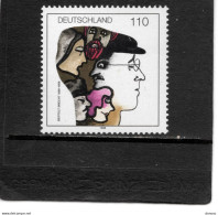 ALLEMAGNE 1998 Berthold Brecht Dramaturge Yvert 1804, Michel 1972 NEUF**MNH - Unused Stamps