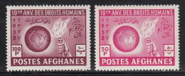 Afganistan Correo Yvert 483/84 ** Mnh Derechos Humanos - Afghanistan