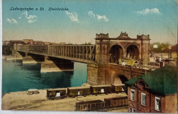 CPA  Circulée 1918 , Ludwidschafen (Allemagne) - Rheinbrücke  (231) - Landau
