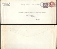 USA New York 2c Uprated Postal Stationery Cover To Germany 1931. Per SS Homeric. 3c Lincoln - Marcofilia