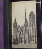 37 . CARTE PANORAMA . ROUEN . LA CATHEDRALE . ENSEMBLE . GRAND FORMAT . 28 X 15 - Rouen