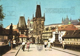 PRAGUE, ARCHITECTURE, CHURCH, GATE, STATUE, CZECH REPUBLIC, POSTCARD - Tchéquie