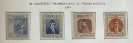 Kolumbien 1947: Pan-American Press Congress, 1946, 4th Ed. Mi:CO 506-509 - Colombie