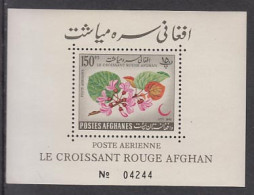 Afganistan Yvert Hojas 34 ** Mnh  Cruz Roja Y Flora - Afghanistan