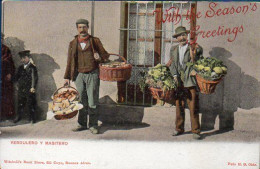 Argentina, Buenos Aires, 1900, Vendedores Masitero Y Verdulero (peddler), Unused Postcard  (213) - Argentine