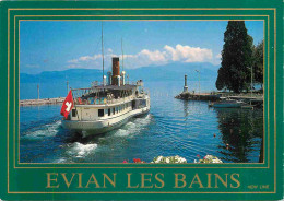 Bateaux - Bateaux Promenade - Evian Les Bains - En Route Pour Le Tour Du Lac Sur Le Bateau Le Suisse - CPM - Voir Scans  - Andere & Zonder Classificatie