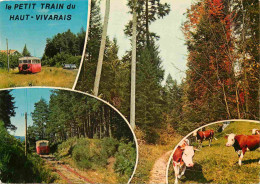 Trains - Trains - Chemin De Fer Du Vivarais - Ligne Tournon-Lamastre - Multivues - Vaches - CPM - Voir Scans Recto-Verso - Trains