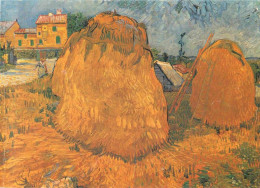 Art - Peinture - Vincent Van Gogh - Haystacks Near A Farm Arles 1888 - CPM - Voir Scans Recto-Verso - Malerei & Gemälde